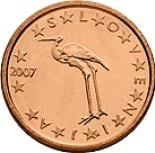 1 cent (other side, country Slovenia) 0.01