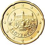 20 cents (other side, country Slovakia) 0.2